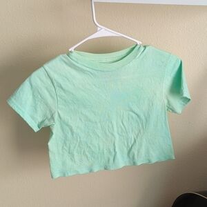 Green crop top